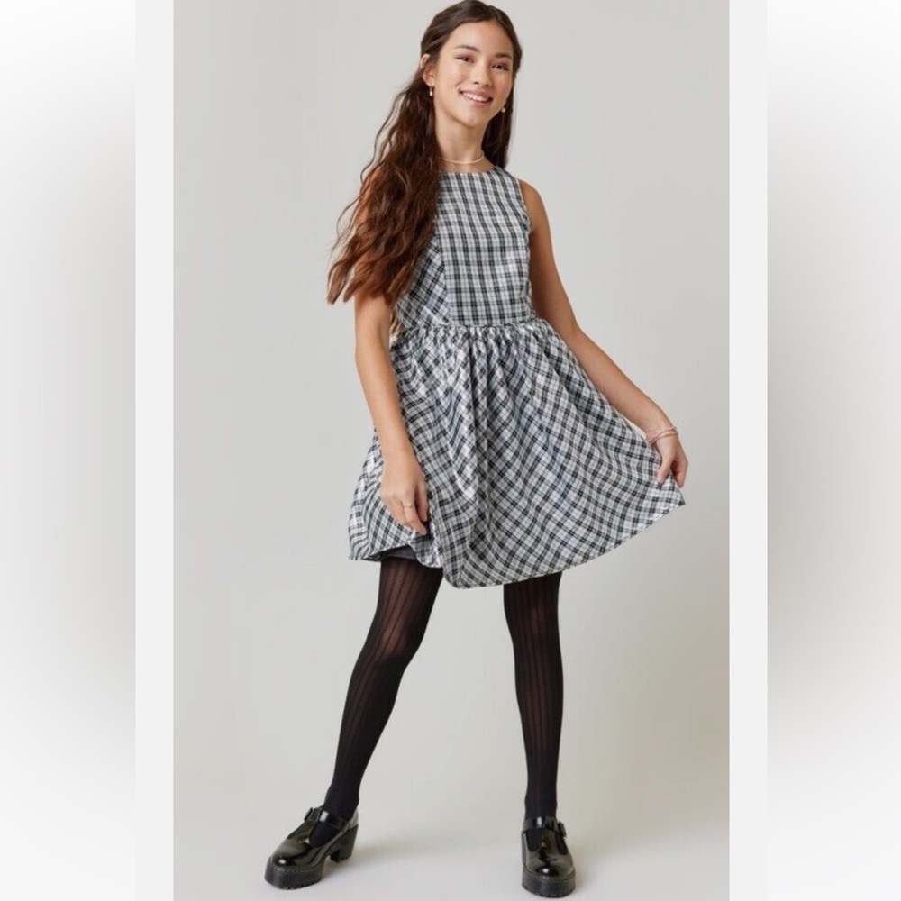 Zunie Plaid Tafetta Party Dress